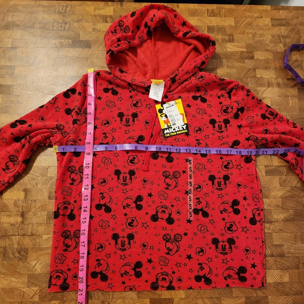 Disney 90 Years of Mickey Red and Black Mickey Mouse Hoodie. Size Small. Womens - Picture 7 of 11